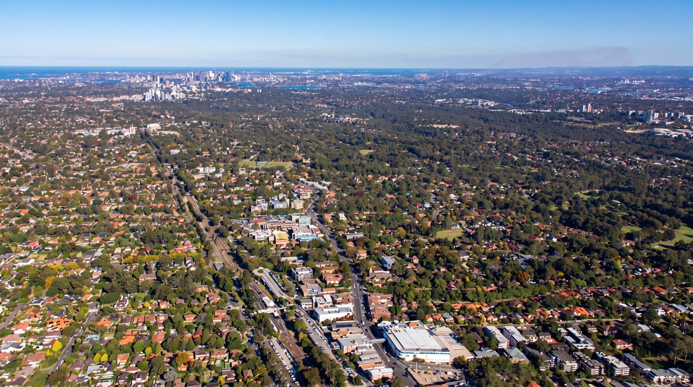 Aerial view of Gordon, Sydney