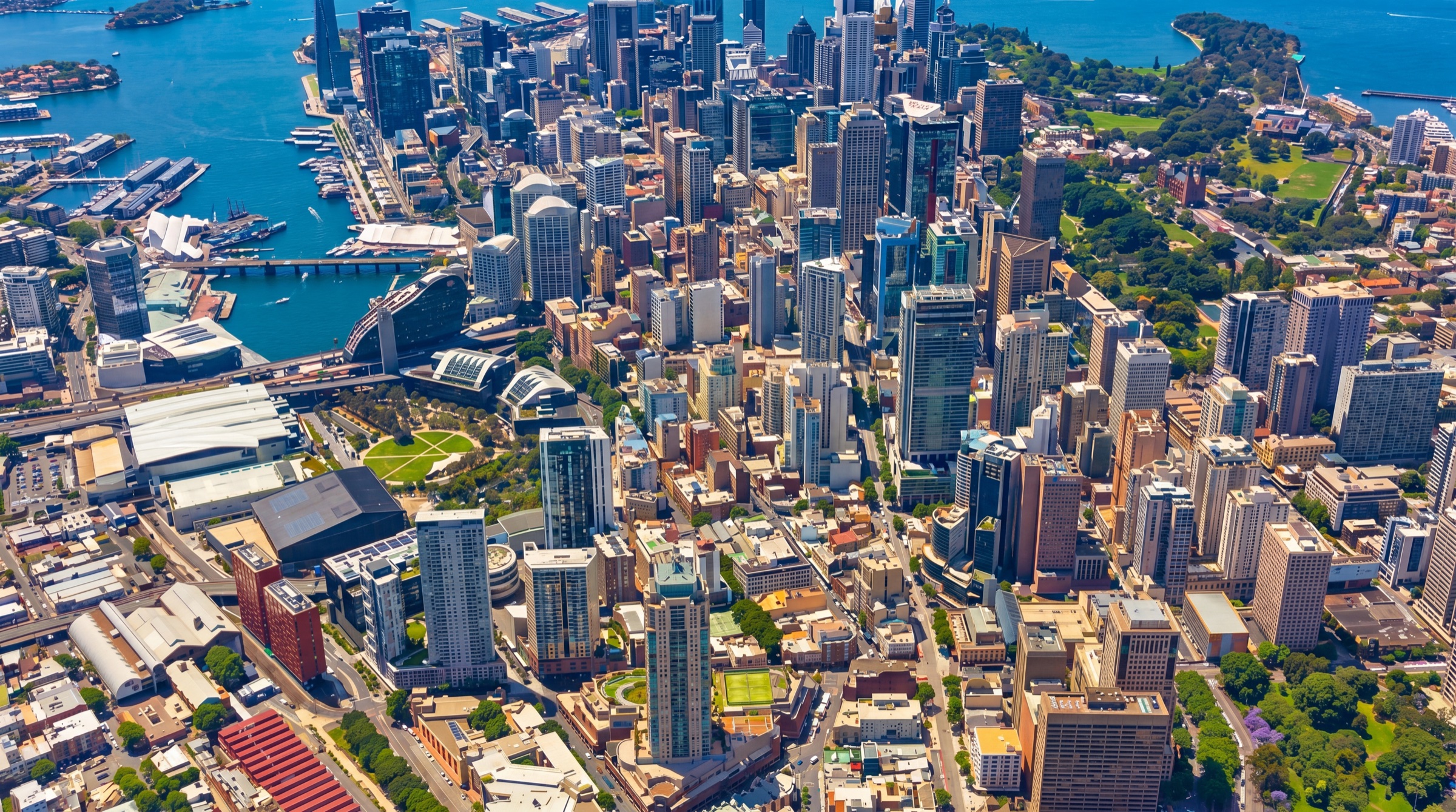 Aerial view of Haymarket, Sydney