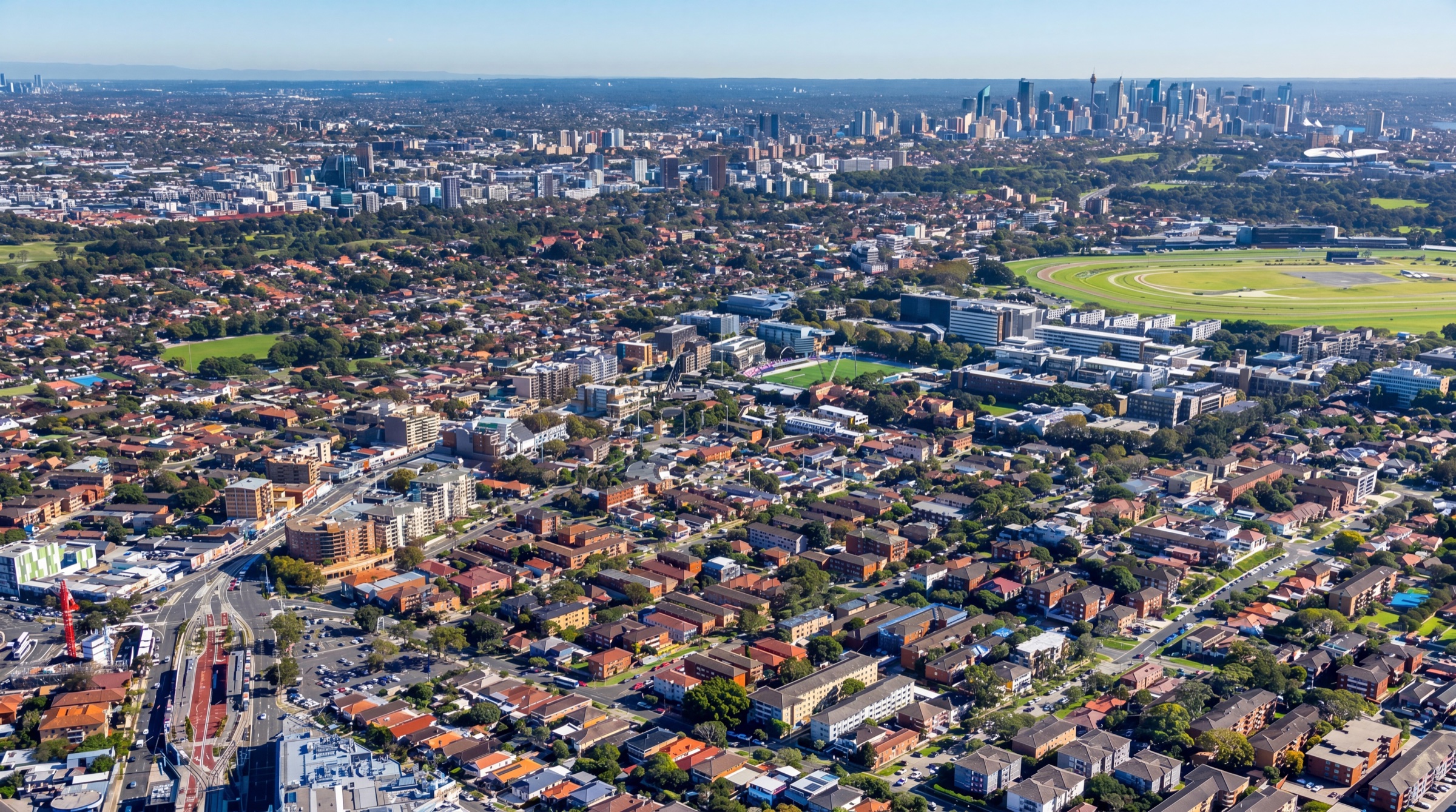 Aerial view of Kingsford, Sydney