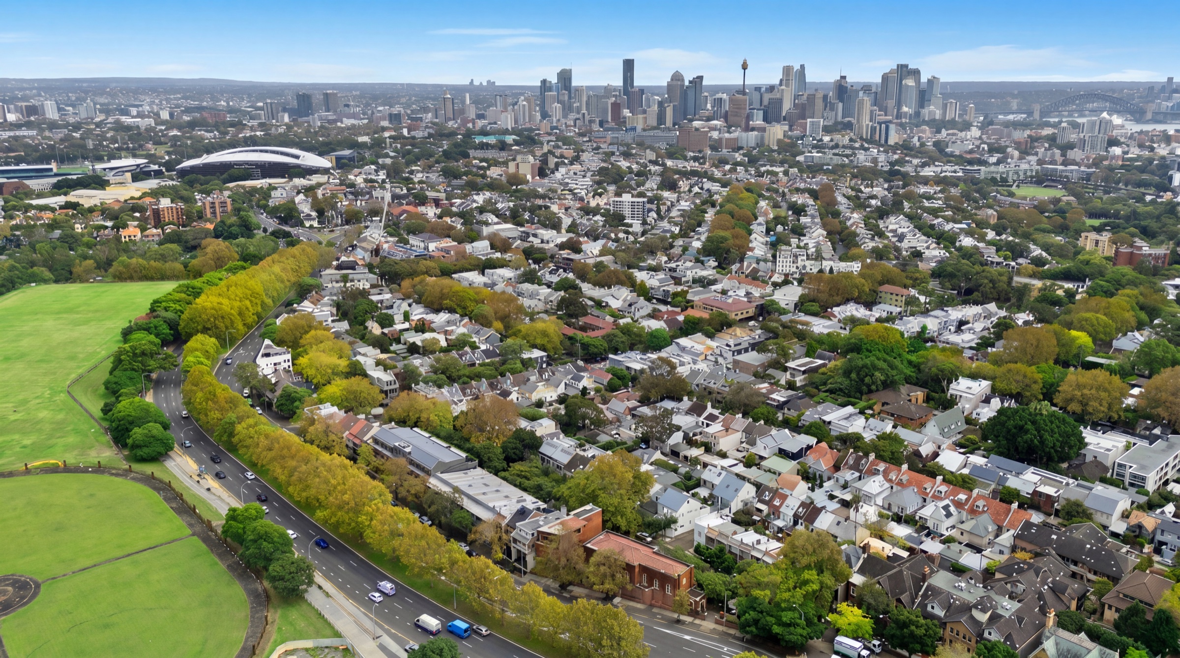 Aerial view of Woollahra, Sydney